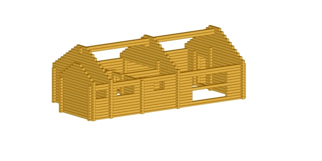 Баня брус 190x200 кедр 45м3 цена 743т.р